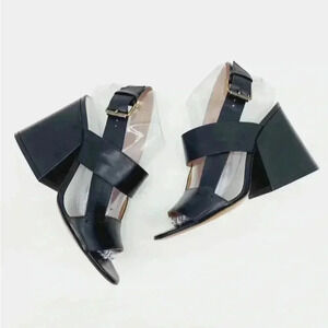 Maison Margiela Strappy Patent Leather Cutout Sandal Size 6